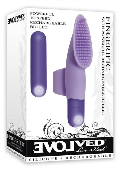 Fingerific with Powerful Bullet Vibrator Purple