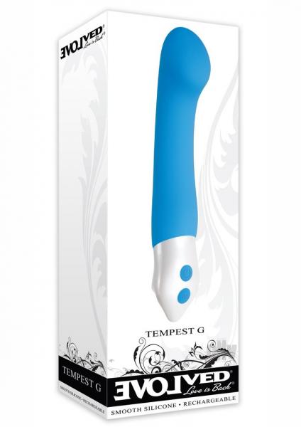 Tempest G Silicone Rechargeable G-Spot Vibrator Blue