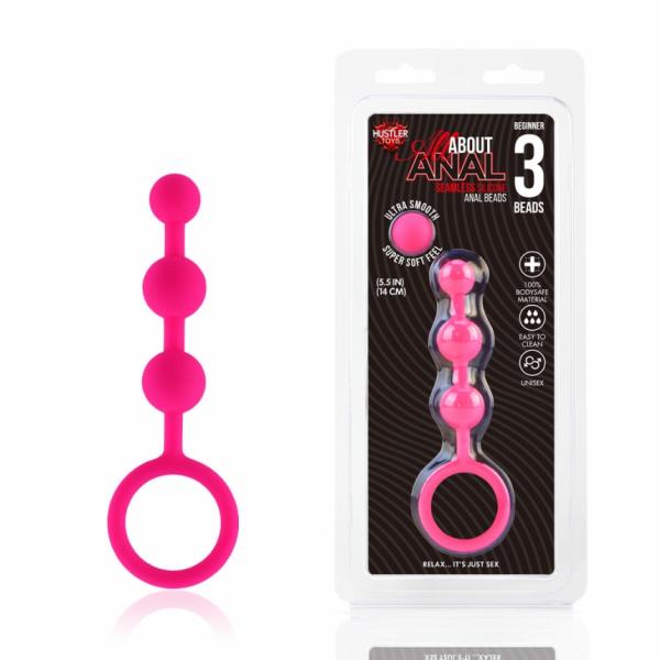 All About Anal Silicone Anal Beads 3 Balls