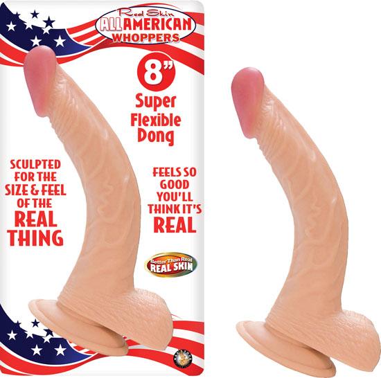 Real Skin All American Whoppers Dong With Balls 8 Inches Flesh