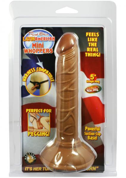 Latin American Mini Whopper 5 inches Straight Dong Brown