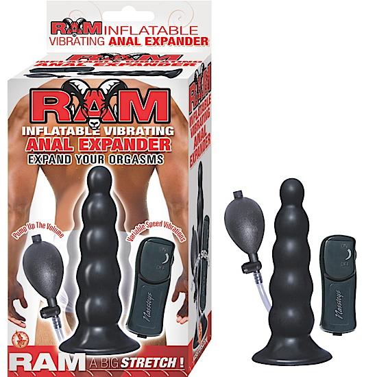 Ram Inflatable Vibrating Anal Expander Black