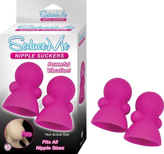 Seduce Me Vibrating Nipple Suckers Pink