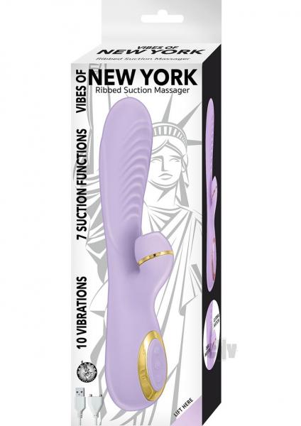 Vibes Of New York Ribbed Suction Massager