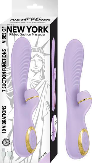 Vibes Of New York Ribbed Suction Massager