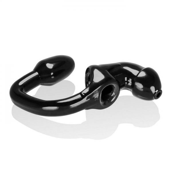 Oxballs Tailpipe Chastity Cocklock & Asslock Butt Plug Black