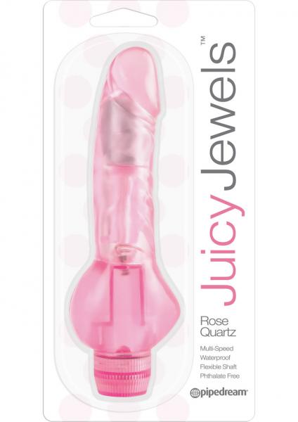 Juicy Jewels Rose Quartz Pink Realistic Vibrator