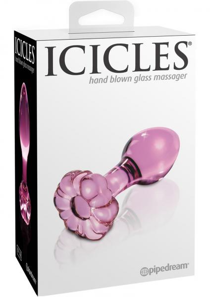 Icicles No 48 Glass Butt Plug Pink