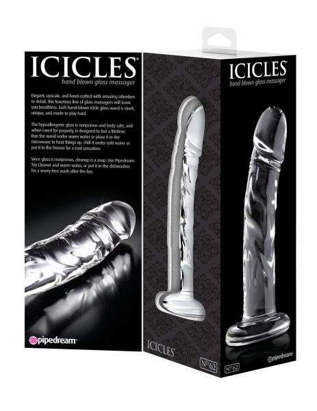 Icicles No 62 Dildo Glass Clear