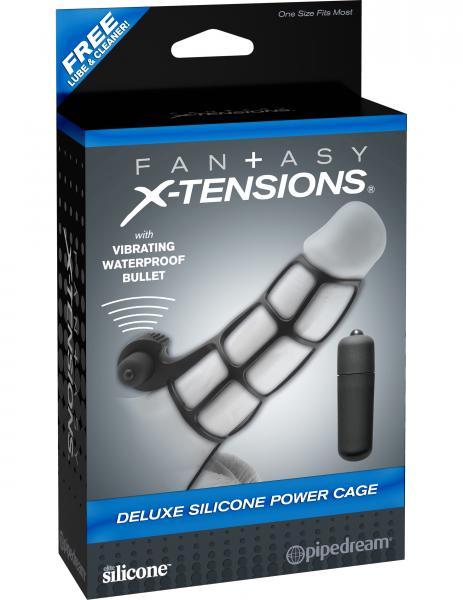 Deluxe Silicone Power Cage - Black