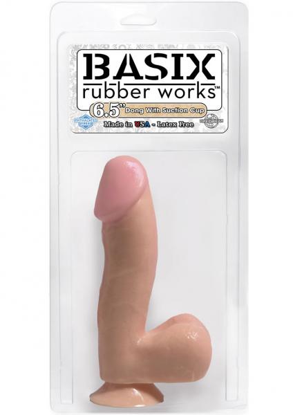 Basix 6.5 inches Dong with Balls & Suction Cup