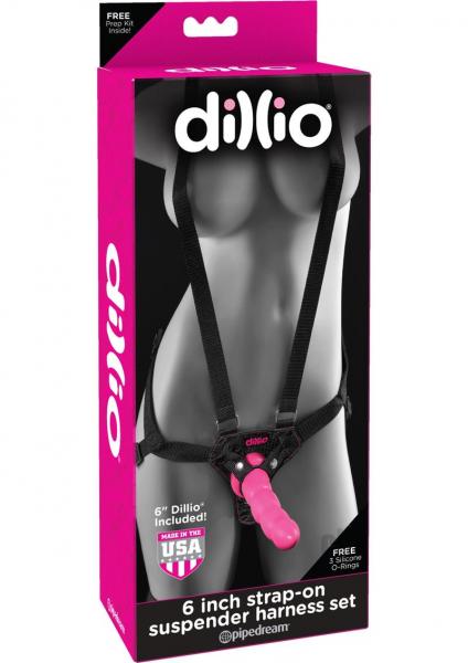 Dillio 6 inches Strap On Suspender Harness Set