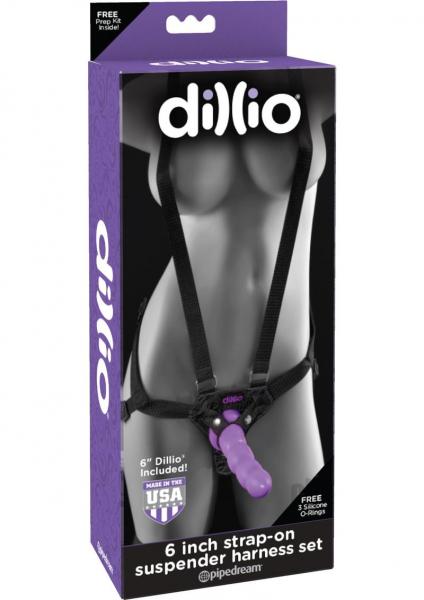 Dillio 6 inches Strap On Suspender Harness Set