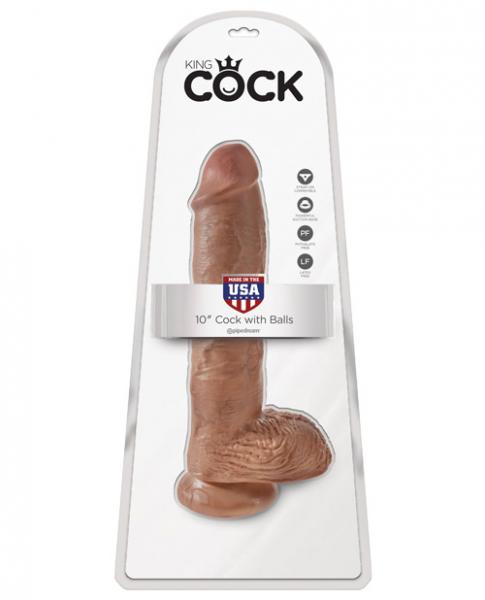 King Cock 10 Inch Suction Cup Dildo w/Balls