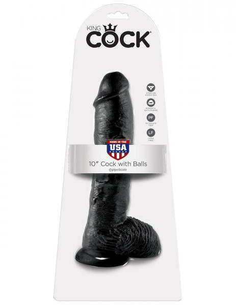 King Cock 10 Inch Suction Cup Dildo w/Balls