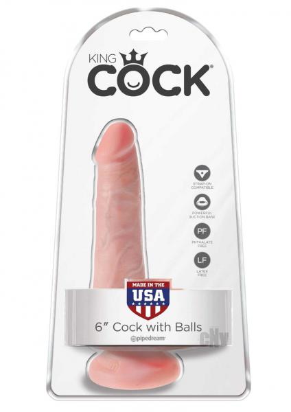 King Cock 6in Cock With Balls