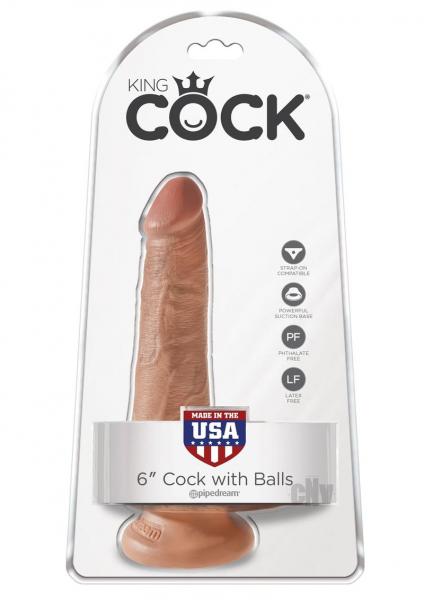 King Cock 6in Cock With Balls