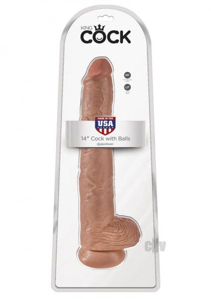 King Cock 14 inches Cock with Balls Dildo