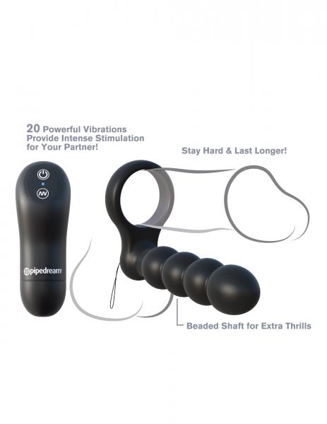 Fantasy C-Ringz Remote Control Double Penetrator Black