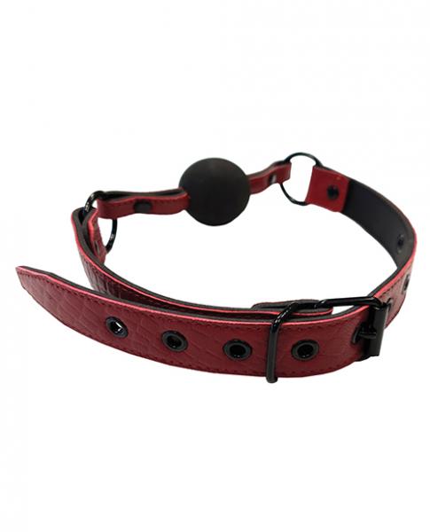 Rouge Anaconda Ball Gag Burgundy Black