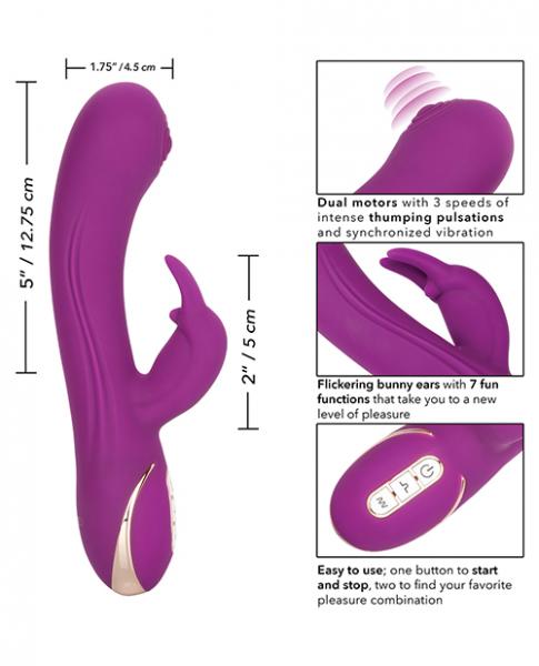 Jack Rabbit Silicone Thumping Rabbit Vibrator Purple