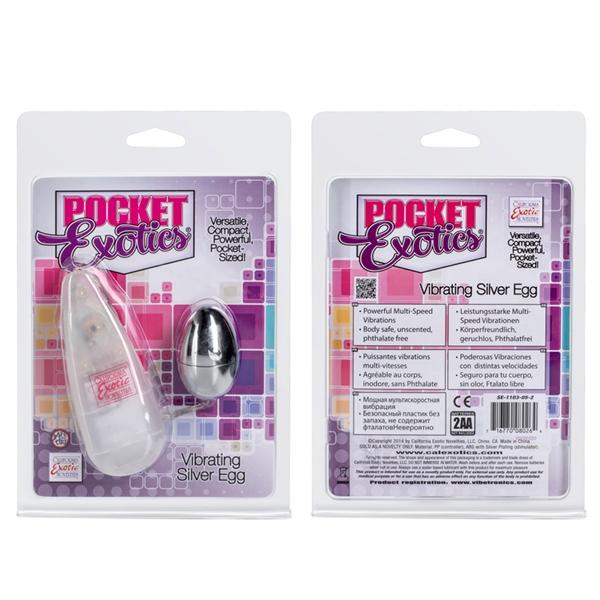 Pocket Exotics Silver Egg Vibrator