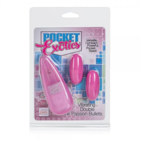 Pocket Exotics Double Pink Passion Bullet Vibrators