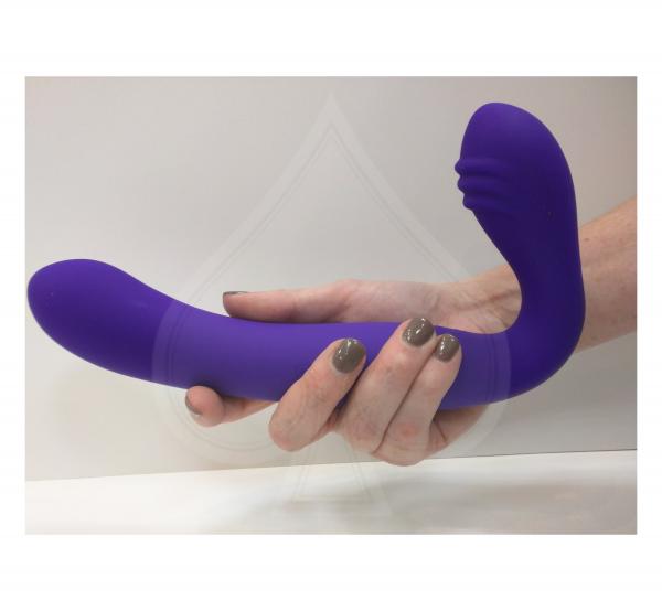 Rechargeable Silicone Love Rider Strapless Strap-on - Purple