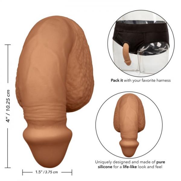 Packer Gear 4 inches Silicone Penis Packing Tan