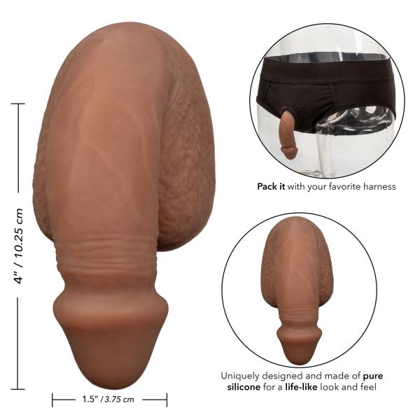 Packer Gear 4 inches Silicone Packing Penis Brown