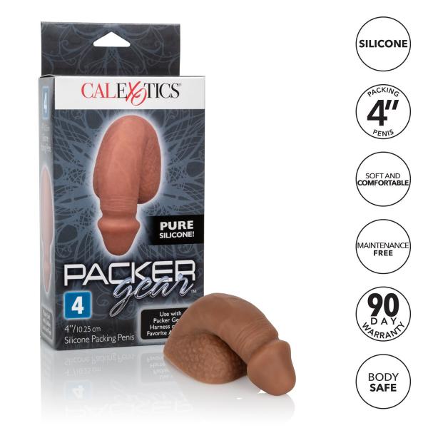 Packer Gear 4 inches Silicone Packing Penis Brown