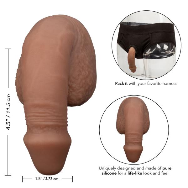 Packer Gear 5 inches Silicone Packing Penis Brown