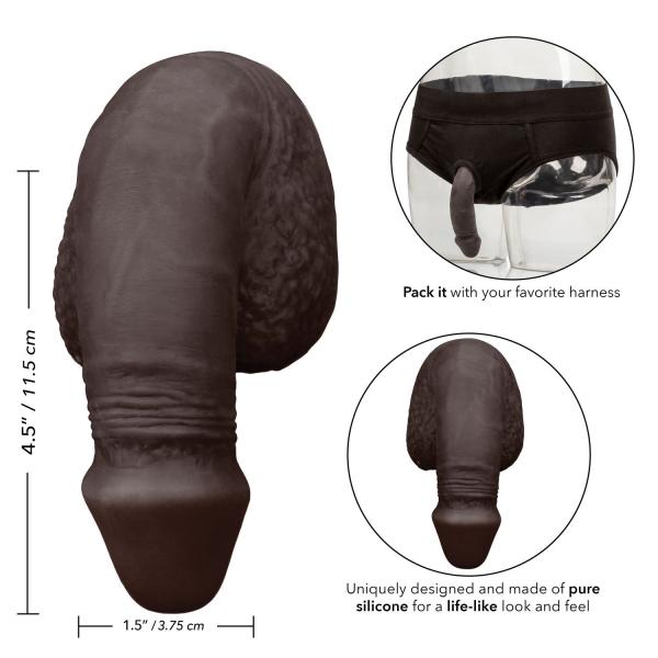 Packer Gear 5 inches Silicone Packing Penis Black