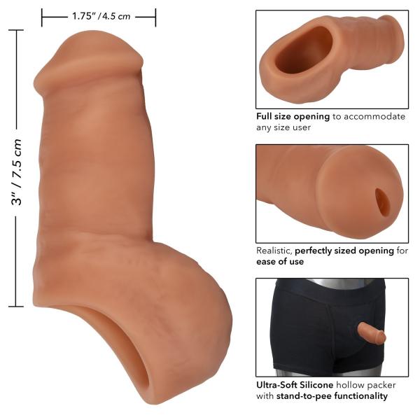 Packer Gear Ultra Soft Brown Stand To Pee Hollow Packer