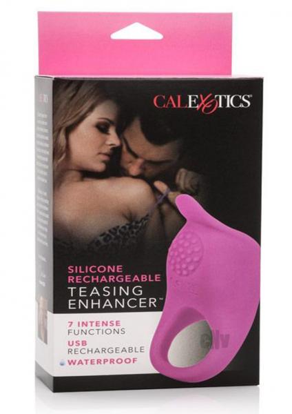 Teasing  Enhancer Ring Silicone Rechargeable Pink