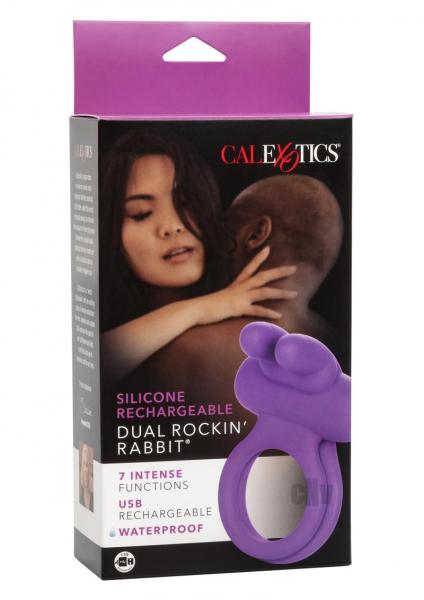 Rockin Rabbit Enhancer Vibrating Cock Ring Purple