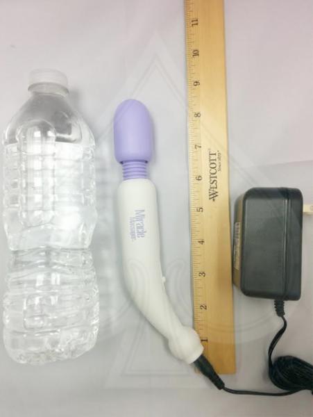 My Mini Miracle Massager Electric 2 Speed 120 Volt 8'' - White/Purple