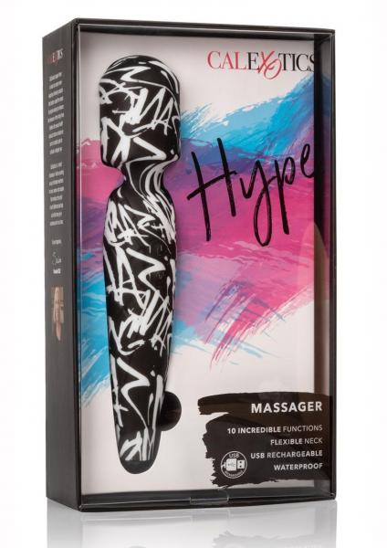 Hype Massager Body Massage Wand Black White