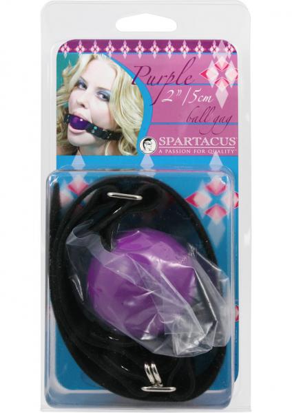 Large Ball Gag With D Ring 2 Inch - Purple