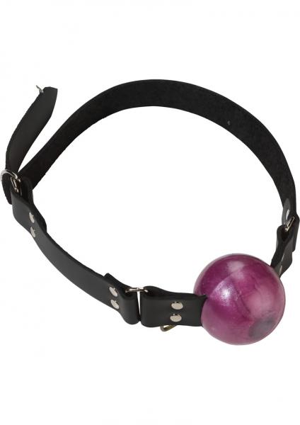 Large Ball Gag With D Ring 2 Inch - Purple