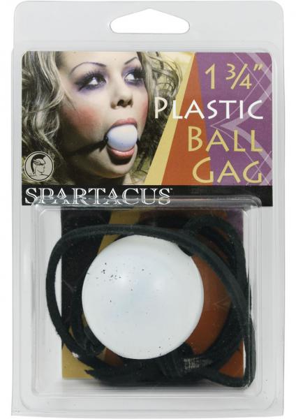 Thong Plastic Ball Gag 1.75 Inch - White