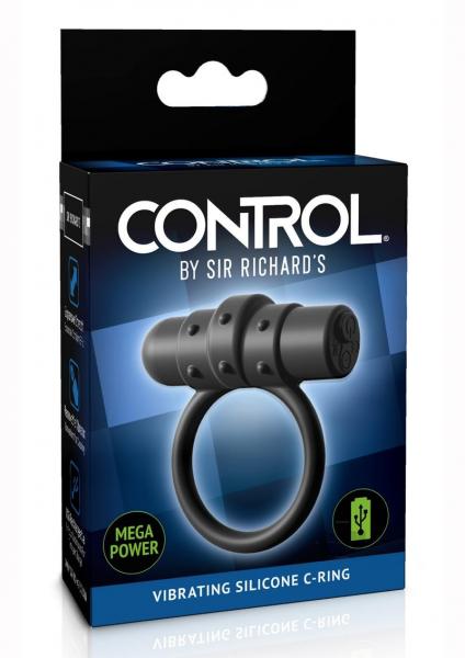 Sir Richard's Control Vibrating C-Ring Silicone Black