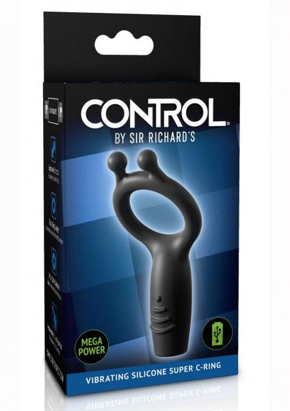 Sir Richard's Vibrating C-Ring Super Cock Ring Black