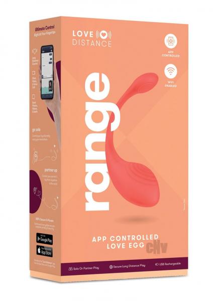 Love Distance Range App- Controlled Love Egg Coral