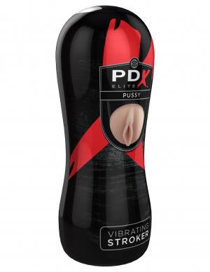 PDX Elite Vibrating Pussy Stroker Beige