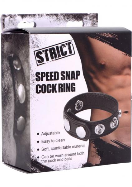 Strict Speed Snap Cock Ring Black