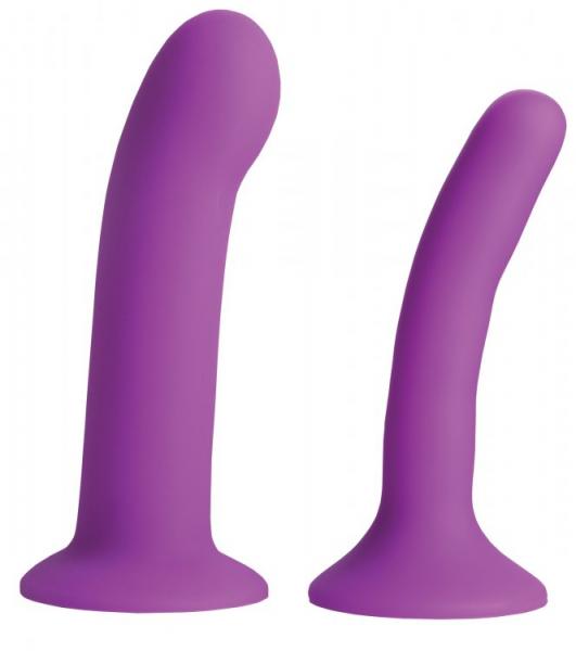 Strap U Incurve G-Spot Duo Dildo Purple Set