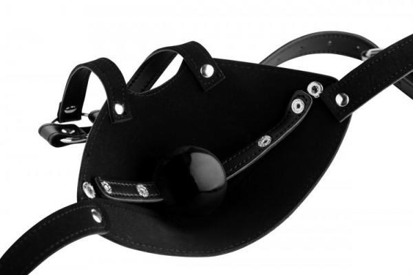 Strict Mouth Harness with Ball Gag Black O/S