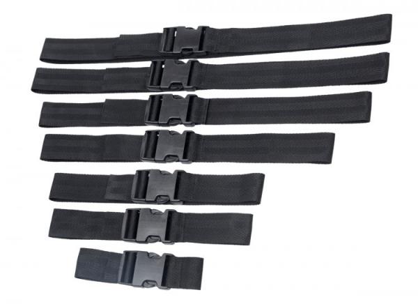 Subdued Full Body Straps Nylon Restraints Black