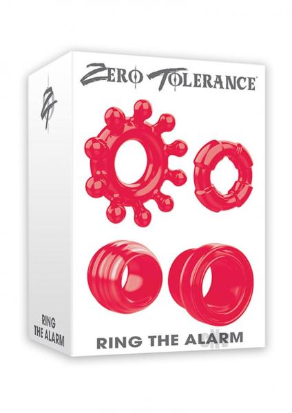 Ring The Alarm Red Cock Ring Set 4 Pack